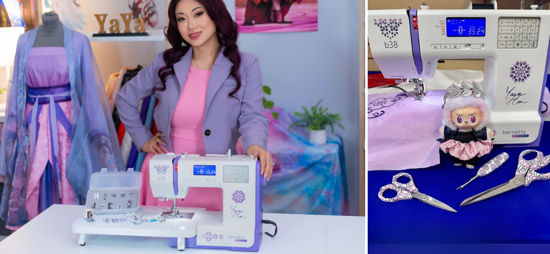 Machine à coudre Bernette b38 avec les bonus de l'édition limitée Yaya Han